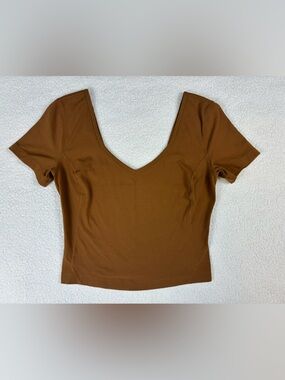 Lululemon Align Cropped Shirt Copper Brown Size 6